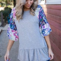 Boutique Simplified Believe In Yourself Ruffle Sleeve Top Tops