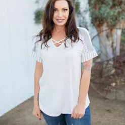 Boutique Simplified Tops Be My Baby Short Sleeve Top