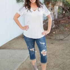 Boutique Simplified Tops Be My Baby Short Sleeve Top