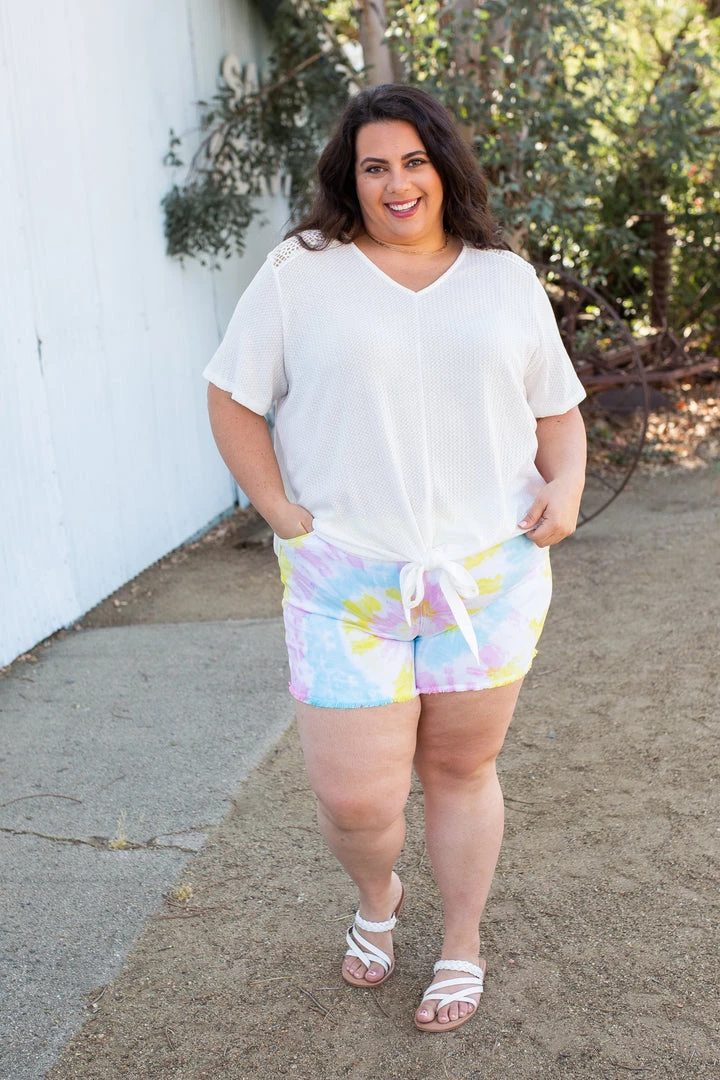 Boutique Simplified Spirited Front Tie Top In White Tops 13 Boutique Simplified Spirited Front Tie Top In White Tops