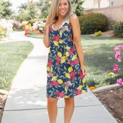 Boutique Simplified Raspberry Lemonade Summer Dress Dresses