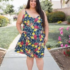 Boutique Simplified Raspberry Lemonade Summer Dress Dresses