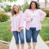Boutique Simplified Country Fair Plaid Button Down Tops