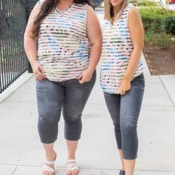 Boutique Simplified Subliminal Messages Sleeveless Top