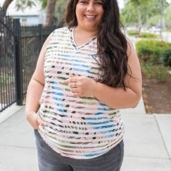 Boutique Simplified Subliminal Messages Sleeveless Top