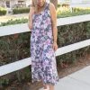 Boutique Simplified Dusty Floral Midi Dress