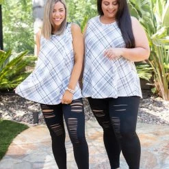Boutique Simplified Plaid To Meet You Tank 12 Boutique Simplified Plaid To Meet You Tank