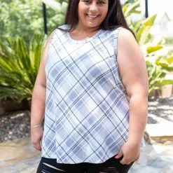 Boutique Simplified Plaid To Meet You Tank 17 Boutique Simplified Plaid To Meet You Tank