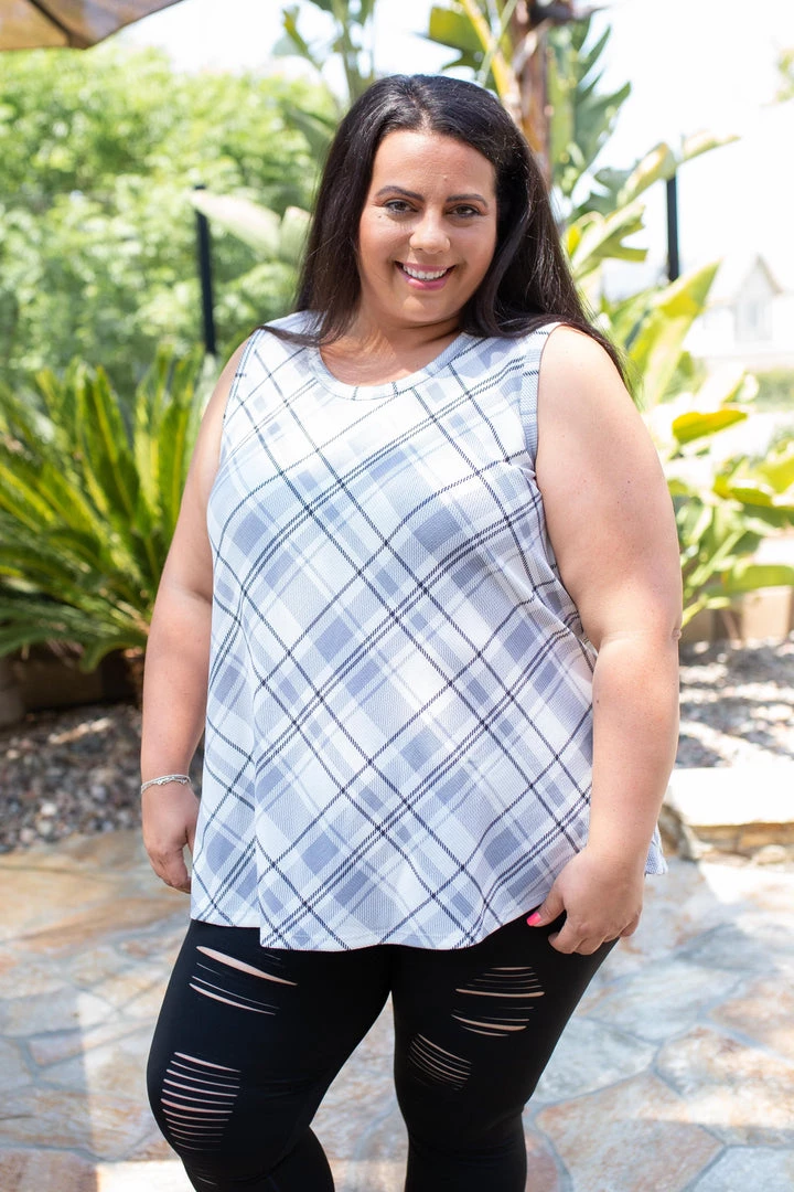 Boutique Simplified Plaid To Meet You Tank 8 Boutique Simplified Plaid To Meet You Tank