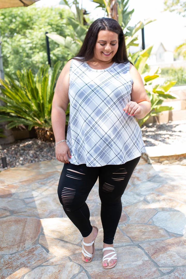 Boutique Simplified Plaid To Meet You Tank 9 Boutique Simplified Plaid To Meet You Tank