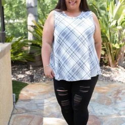Boutique Simplified Plaid To Meet You Tank 19 Boutique Simplified Plaid To Meet You Tank