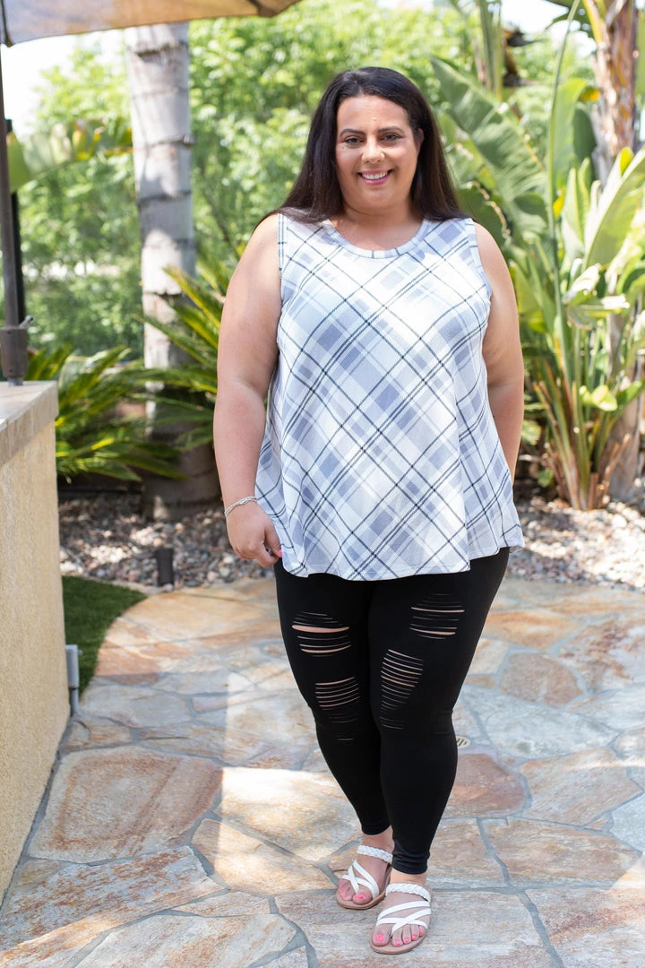 Boutique Simplified Plaid To Meet You Tank 10 Boutique Simplified Plaid To Meet You Tank