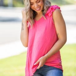 Boutique Simplified Added Touch Sleeveless Top