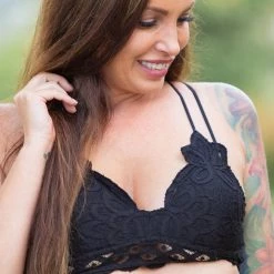 Boutique Simplified Opal Bralette - Black