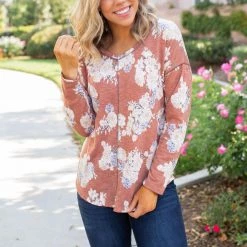 Boutique Simplified Tops Rustic Floral Long Sleeve Top 13 Boutique Simplified Tops Rustic Floral Long Sleeve Top