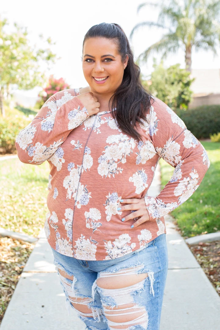 Boutique Simplified Tops Rustic Floral Long Sleeve Top 7 Boutique Simplified Tops Rustic Floral Long Sleeve Top