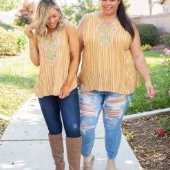 Boutique Simplified Make A Statement Sleeveless Top Tops