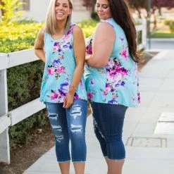 Boutique Simplified Marvelous Floral Tank Tops