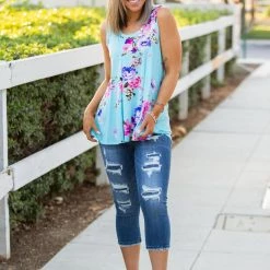 Boutique Simplified Marvelous Floral Tank Tops