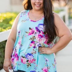 Boutique Simplified Marvelous Floral Tank Tops