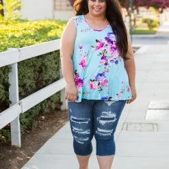 Boutique Simplified Marvelous Floral Tank Tops