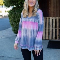 Boutique Simplified Easy Days Ahead Long Sleeve Top Tops
