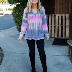 Boutique Simplified Easy Days Ahead Long Sleeve Top Tops