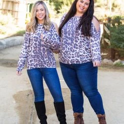 Boutique Simplified Roaring Around Cold Shoulder Pullover