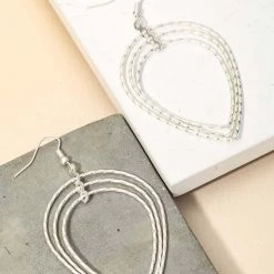 Boutique Simplified Trio Of Love Dangle Earrings