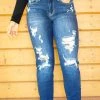 Boutique Simplified Bottoms Bleach Splashed Judy Blue Boyfriend Jeans