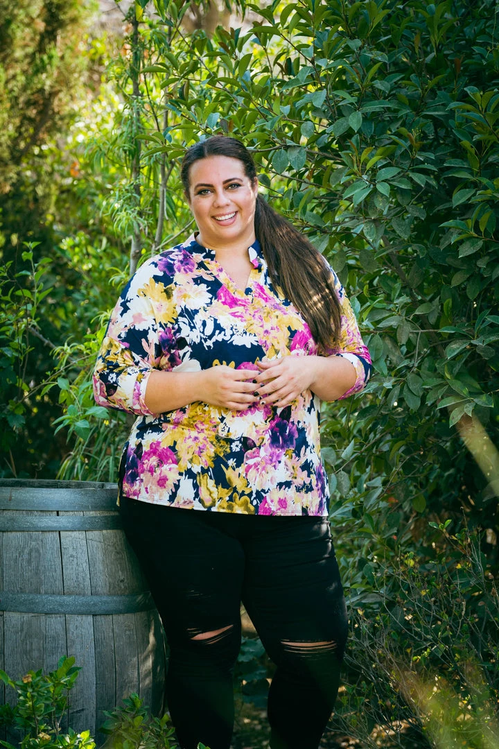 Boutique Simplified As The Leaves Change 3/4 Sleeve Top Tops 1 Boutique Simplified As The Leaves Change 3/4 Sleeve Top Tops