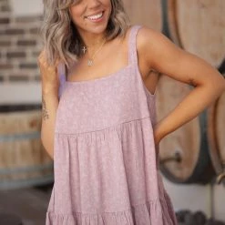 Boutique Simplified Blissful Blooms Tiered Tank