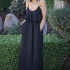 Boutique Simplified Unleash Your Beauty - Black Maxi - In Stock Dresses