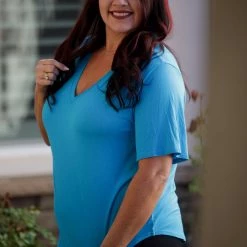 Boutique Simplified Tops Little Dreamer In Turquoise