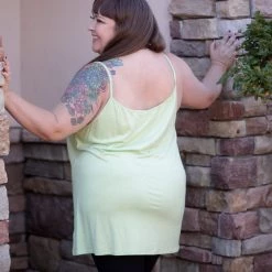 Boutique Simplified Spring Green Cami Tank