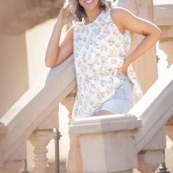 Boutique Simplified Tops Betty Rose Peplum