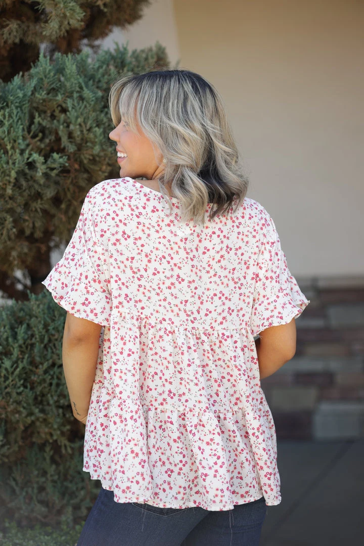 Boutique Simplified Tops Speckled With Love Babydoll 3 Boutique Simplified Tops Speckled With Love Babydoll