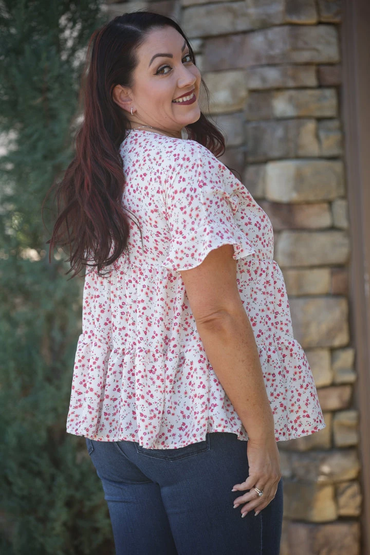 Boutique Simplified Tops Speckled With Love Babydoll 4 Boutique Simplified Tops Speckled With Love Babydoll