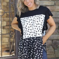 Boutique Simplified Tops Obsessive Devotion Ruffled Short Sleeve -In Stock