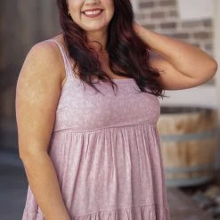 Boutique Simplified Blissful Blooms Tiered Tank