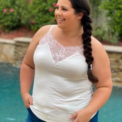 Boutique Simplified Delicate Floral Lace Trim Tank Tops 8 Boutique Simplified Delicate Floral Lace Trim Tank Tops