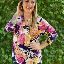 Boutique Simplified As The Leaves Change 3/4 Sleeve Top Tops 5 Boutique Simplified As The Leaves Change 3/4 Sleeve Top Tops