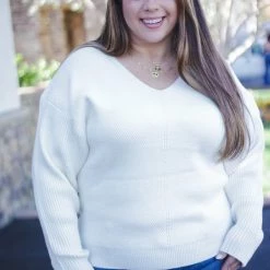 Boutique Simplified Glacier Solid Knit Sweater Tops 7 Boutique Simplified Glacier Solid Knit Sweater Tops