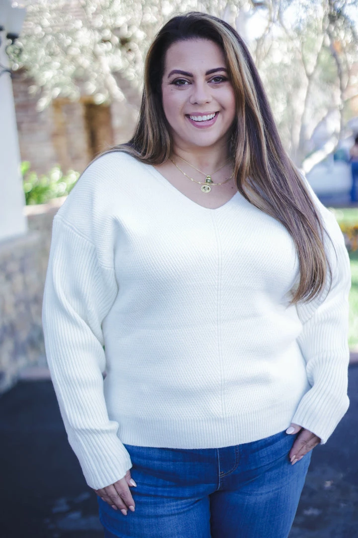 Boutique Simplified Glacier Solid Knit Sweater Tops 3 Boutique Simplified Glacier Solid Knit Sweater Tops