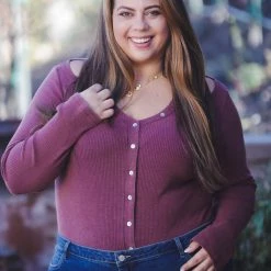 Boutique Simplified Plum Crazy Bodysuit