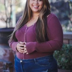 Boutique Simplified Plum Crazy Bodysuit