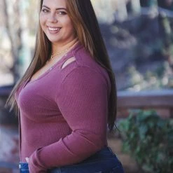 Boutique Simplified Plum Crazy Bodysuit