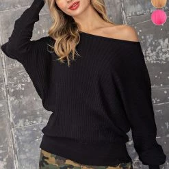 Eesome Ribbed Sweater - Black