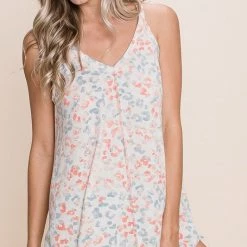 Vanilla Bay Overlock Stitched Leopard Tank