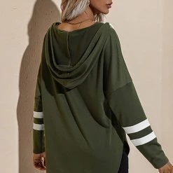 Shewin Posh Novi: Striped Sleeve Hoodie